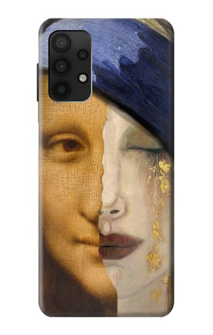 W3853 Mona Lisa Gustav Klimt Vermeer Hard Case and Leather Flip Case For Samsung Galaxy A32 4G