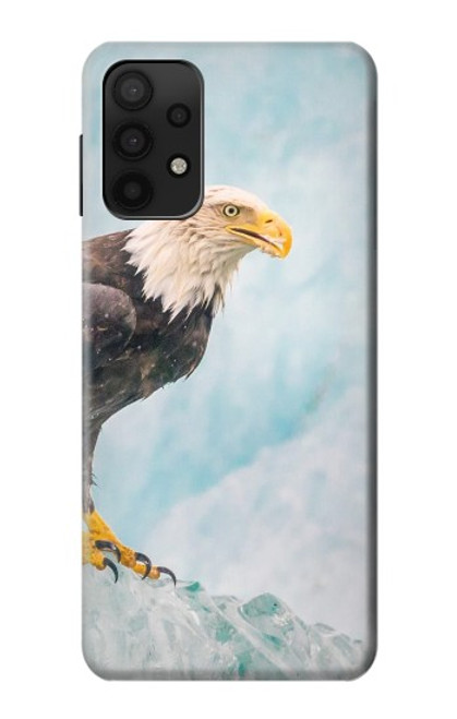 W3843 Bald Eagle On Ice Hard Case and Leather Flip Case For Samsung Galaxy A32 5G