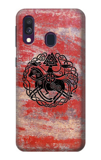 W3831 Viking Norse Ancient Symbol Hard Case and Leather Flip Case For Samsung Galaxy A40