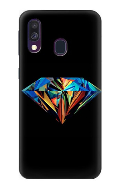 W3842 Abstract Colorful Diamond Hard Case and Leather Flip Case For Samsung Galaxy A40