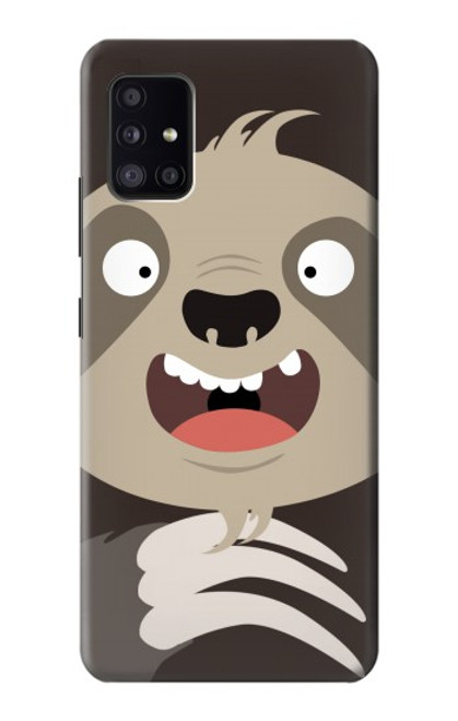 W3855 Sloth Face Cartoon Hard Case and Leather Flip Case For Samsung Galaxy A41