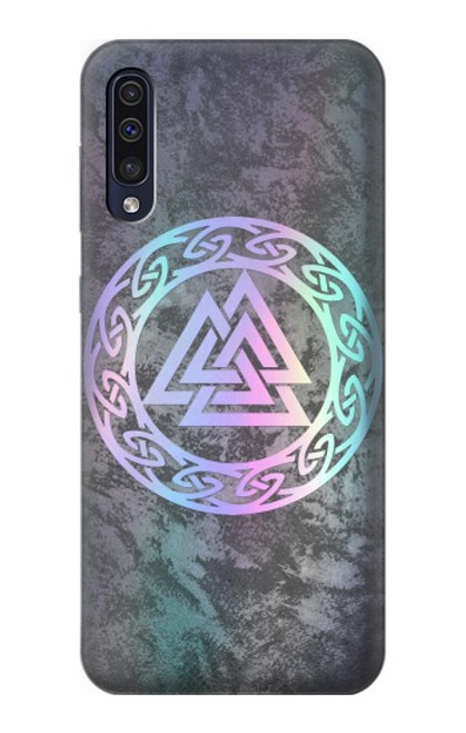 W3833 Valknut Odin Wotans Knot Hrungnir Heart Hard Case and Leather Flip Case For Samsung Galaxy A50
