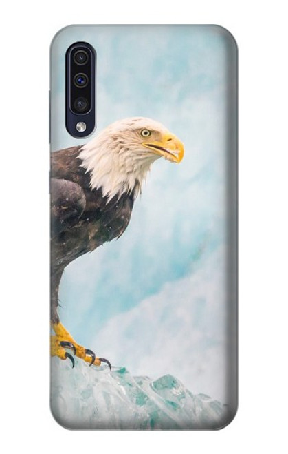 W3843 Bald Eagle On Ice Hard Case and Leather Flip Case For Samsung Galaxy A50