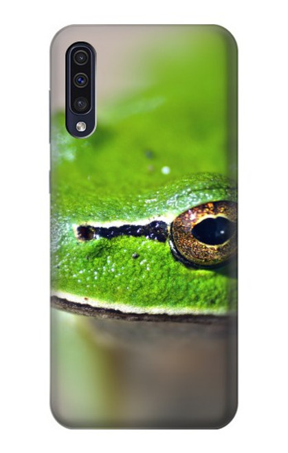 W3845 Green frog Hard Case and Leather Flip Case For Samsung Galaxy A50