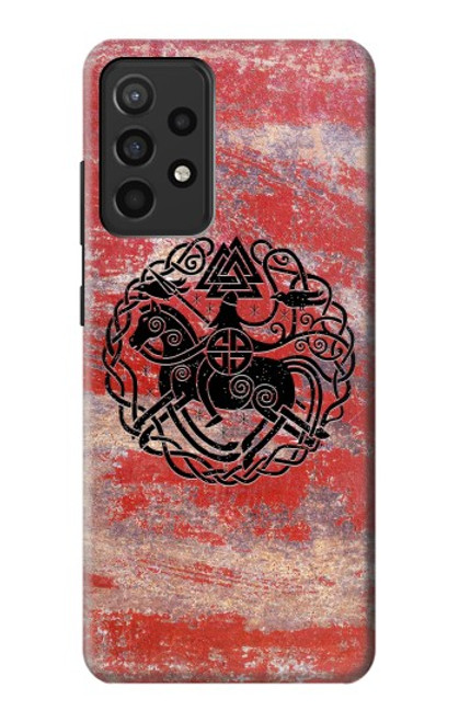 W3831 Viking Norse Ancient Symbol Hard Case and Leather Flip Case For Samsung Galaxy A52, Galaxy A52 5G
