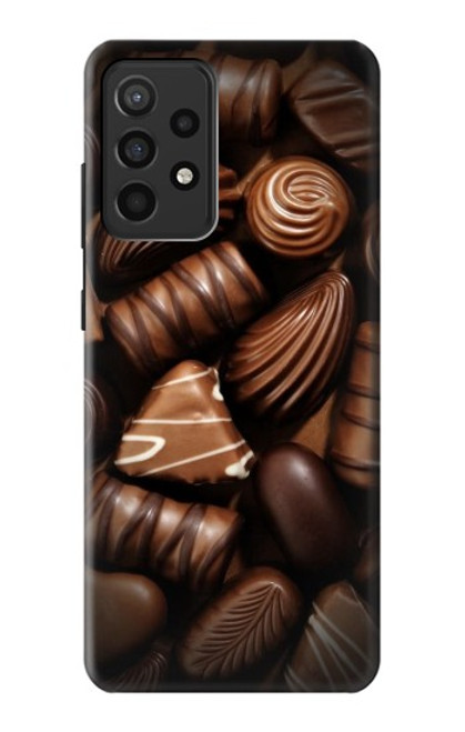 W3840 Dark Chocolate Milk Chocolate Lovers Hard Case and Leather Flip Case For Samsung Galaxy A52, Galaxy A52 5G