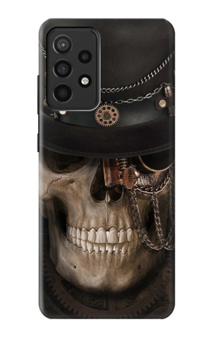 W3852 Steampunk Skull Hard Case and Leather Flip Case For Samsung Galaxy A52, Galaxy A52 5G