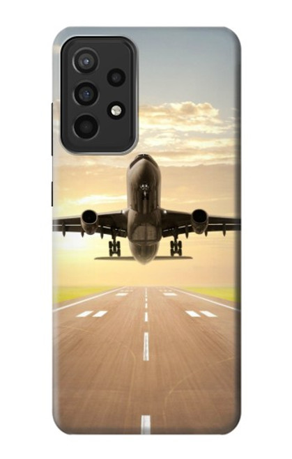 W3837 Airplane Take off Sunrise Hard Case and Leather Flip Case For Samsung Galaxy A52s 5G