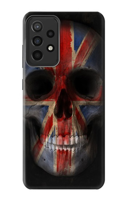 W3848 United Kingdom Flag Skull Hard Case and Leather Flip Case For Samsung Galaxy A52s 5G