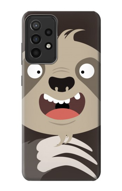 W3855 Sloth Face Cartoon Hard Case and Leather Flip Case For Samsung Galaxy A52s 5G