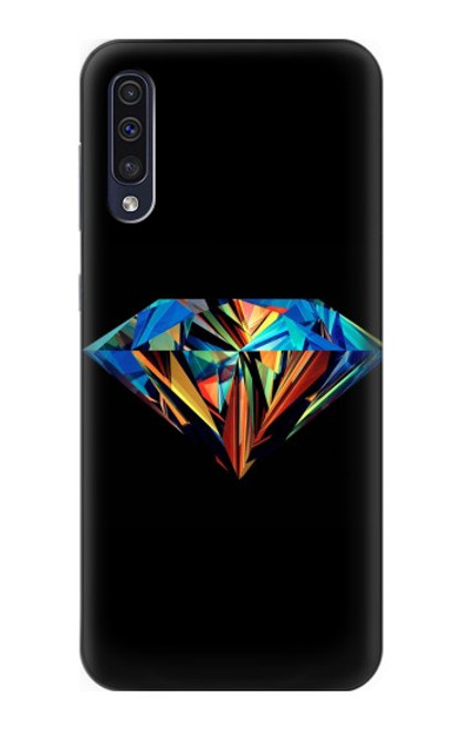 W3842 Abstract Colorful Diamond Hard Case and Leather Flip Case For Samsung Galaxy A70