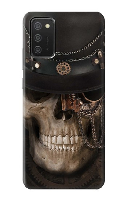W3852 Steampunk Skull Hard Case and Leather Flip Case For Samsung Galaxy A03S