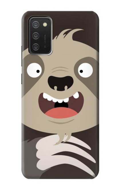 W3855 Sloth Face Cartoon Hard Case and Leather Flip Case For Samsung Galaxy A03S