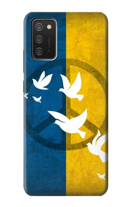 W3857 Peace Dove Ukraine Flag Hard Case and Leather Flip Case For Samsung Galaxy A03S