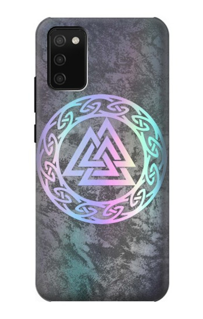 W3833 Valknut Odin Wotans Knot Hrungnir Heart Hard Case and Leather Flip Case For Samsung Galaxy A02s, Galaxy M02s  (NOT FIT with Galaxy A02s Verizon SM-A025V)