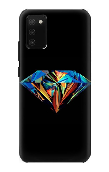 W3842 Abstract Colorful Diamond Hard Case and Leather Flip Case For Samsung Galaxy A02s, Galaxy M02s  (NOT FIT with Galaxy A02s Verizon SM-A025V)