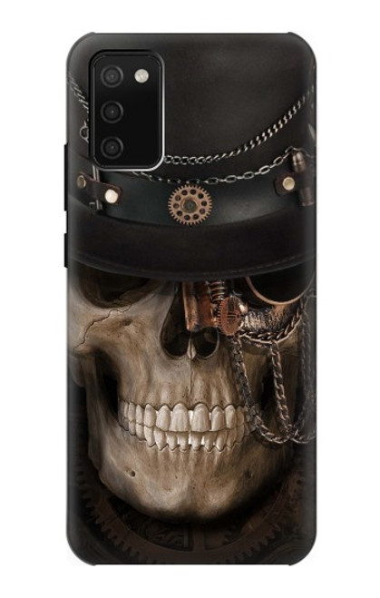 W3852 Steampunk Skull Hard Case and Leather Flip Case For Samsung Galaxy A02s, Galaxy M02s  (NOT FIT with Galaxy A02s Verizon SM-A025V)