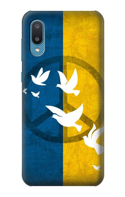 W3857 Peace Dove Ukraine Flag Hard Case and Leather Flip Case For Samsung Galaxy A04, Galaxy A02, M02