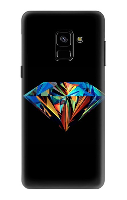 W3842 Abstract Colorful Diamond Hard Case and Leather Flip Case For Samsung Galaxy A8 (2018)