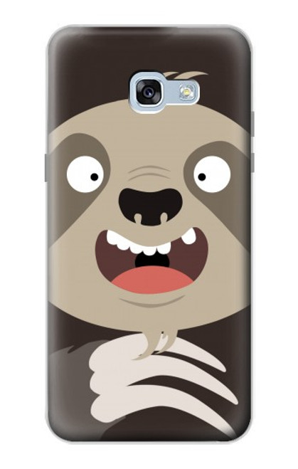 W3855 Sloth Face Cartoon Hard Case and Leather Flip Case For Samsung Galaxy A5 (2017)