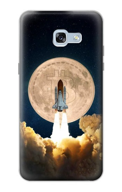 W3859 Bitcoin to the Moon Hard Case and Leather Flip Case For Samsung Galaxy A5 (2017)