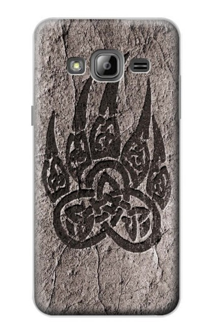 W3832 Viking Norse Bear Paw Berserkers Rock Hard Case and Leather Flip Case For Samsung Galaxy J3 (2016)