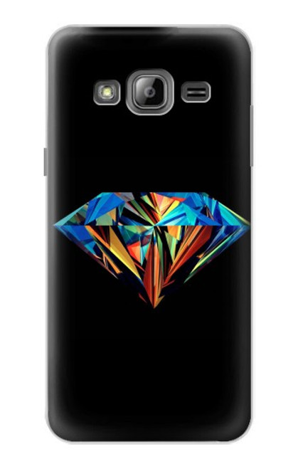 W3842 Abstract Colorful Diamond Hard Case and Leather Flip Case For Samsung Galaxy J3 (2016)