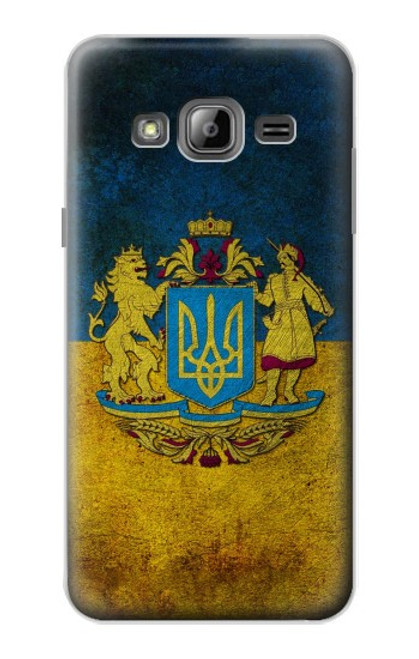 W3858 Ukraine Vintage Flag Hard Case and Leather Flip Case For Samsung Galaxy J3 (2016)