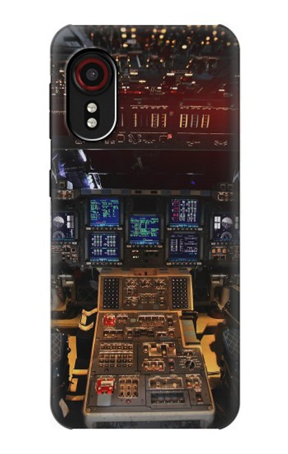 W3836 Airplane Cockpit Hard Case and Leather Flip Case For Samsung Galaxy Xcover 5