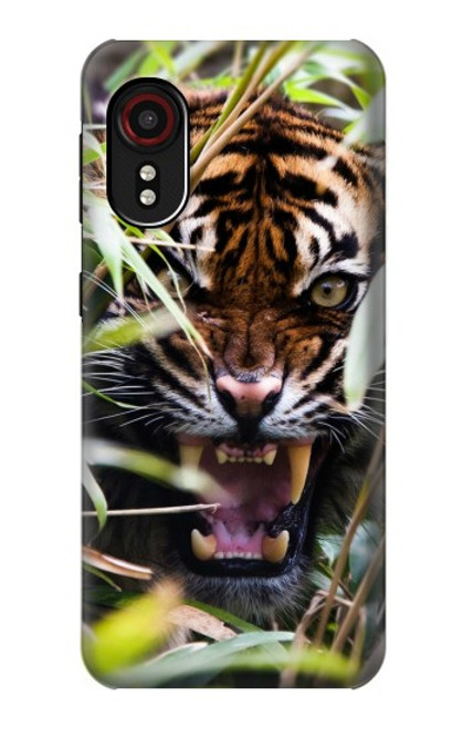 W3838 Barking Bengal Tiger Hard Case and Leather Flip Case For Samsung Galaxy Xcover 5
