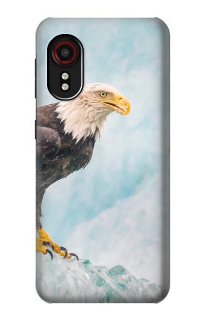 W3843 Bald Eagle On Ice Hard Case and Leather Flip Case For Samsung Galaxy Xcover 5