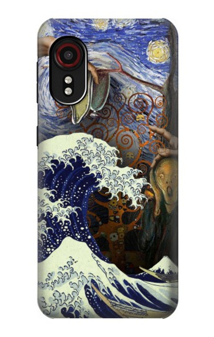 W3851 World of Art Van Gogh Hokusai Da Vinci Hard Case and Leather Flip Case For Samsung Galaxy Xcover 5