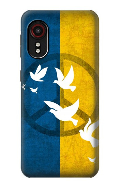 W3857 Peace Dove Ukraine Flag Hard Case and Leather Flip Case For Samsung Galaxy Xcover 5