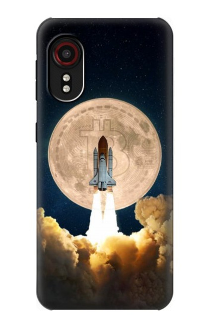 W3859 Bitcoin to the Moon Hard Case and Leather Flip Case For Samsung Galaxy Xcover 5