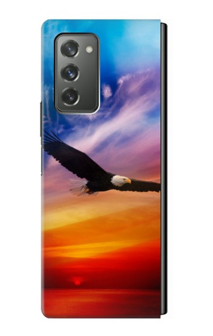 W3841 Bald Eagle Flying Colorful Sky Hard Case For Samsung Galaxy Z Fold2 5G