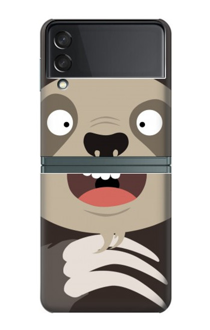 W3855 Sloth Face Cartoon Hard Case For Samsung Galaxy Z Flip 3 5G