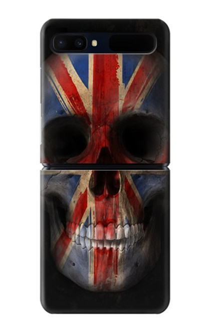 W3848 United Kingdom Flag Skull Hard Case For Samsung Galaxy Z Flip 5G