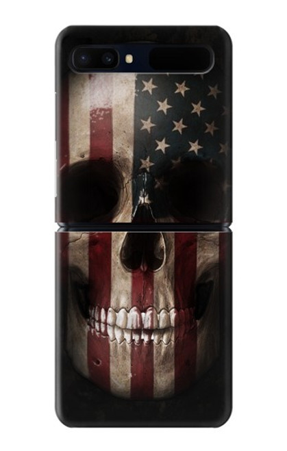 W3850 American Flag Skull Hard Case For Samsung Galaxy Z Flip 5G