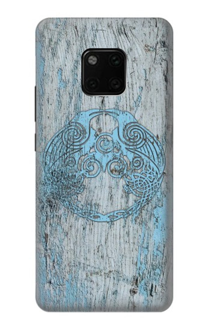 W3829 Huginn And Muninn Twin Ravens Norse Hard Case and Leather Flip Case For Huawei Mate 20 Pro