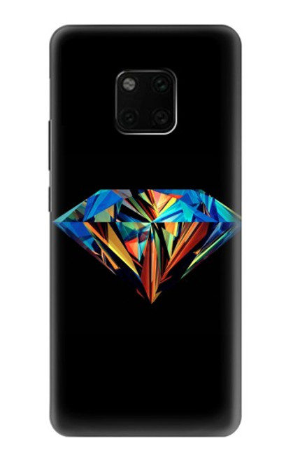 W3842 Abstract Colorful Diamond Hard Case and Leather Flip Case For Huawei Mate 20 Pro