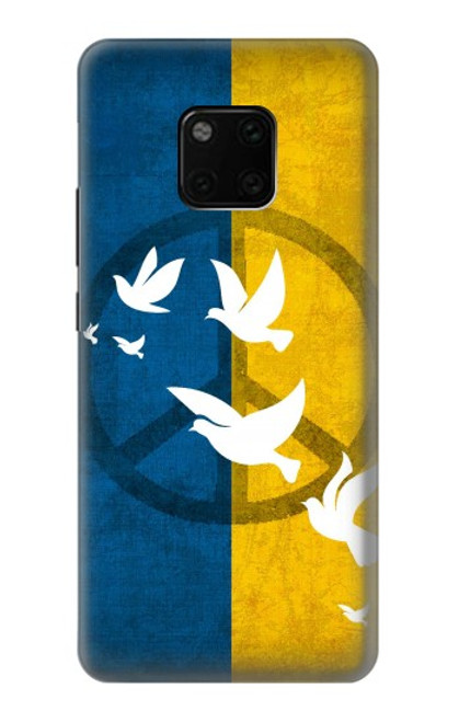 W3857 Peace Dove Ukraine Flag Hard Case and Leather Flip Case For Huawei Mate 20 Pro