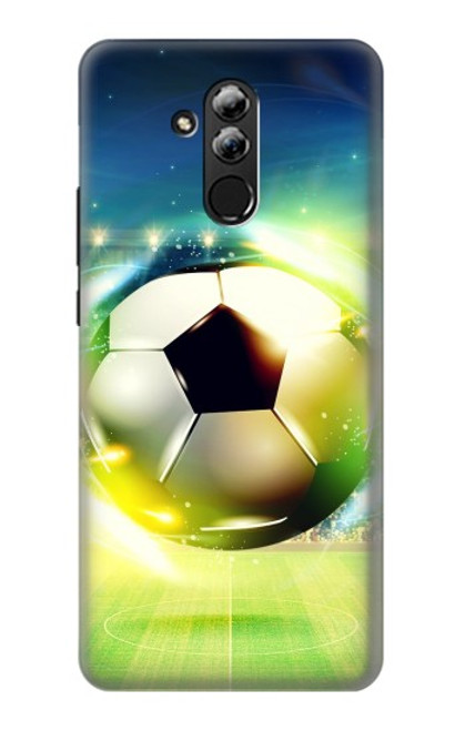 W3844 Glowing Football Soccer Ball Hard Case and Leather Flip Case For Huawei Mate 20 lite