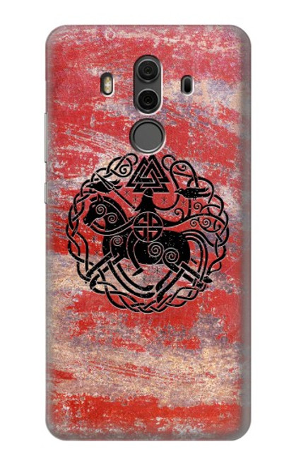 W3831 Viking Norse Ancient Symbol Hard Case and Leather Flip Case For Huawei Mate 10 Pro, Porsche Design