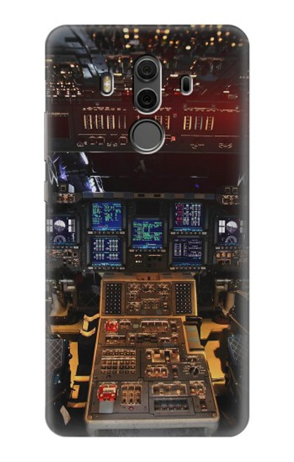 W3836 Airplane Cockpit Hard Case and Leather Flip Case For Huawei Mate 10 Pro, Porsche Design