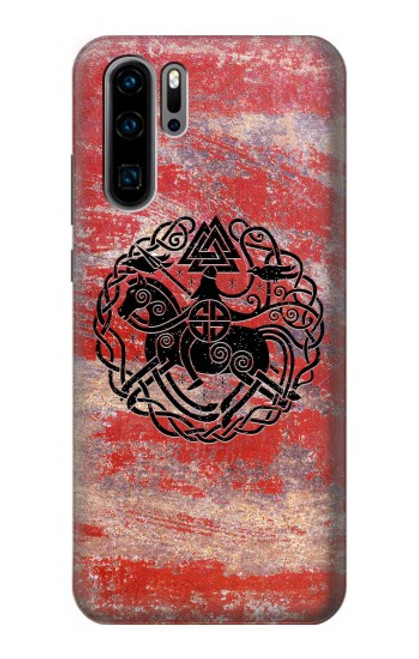 W3831 Viking Norse Ancient Symbol Hard Case and Leather Flip Case For Huawei P30 Pro