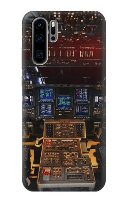 W3836 Airplane Cockpit Hard Case and Leather Flip Case For Huawei P30 Pro