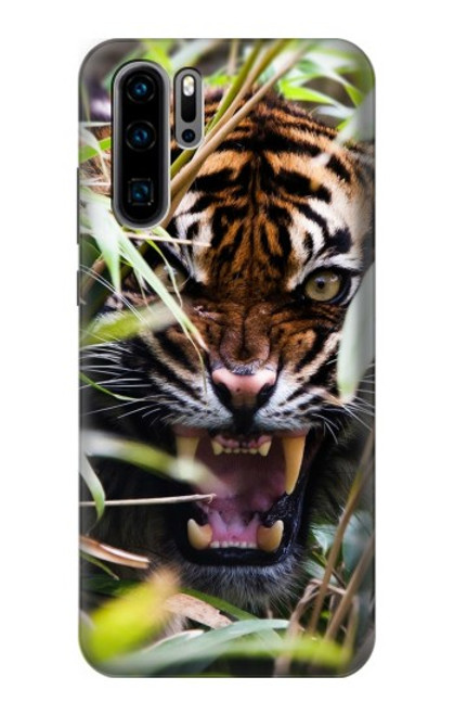 W3838 Barking Bengal Tiger Hard Case and Leather Flip Case For Huawei P30 Pro
