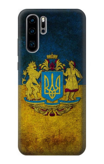 W3858 Ukraine Vintage Flag Hard Case and Leather Flip Case For Huawei P30 Pro