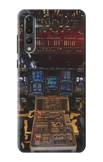 W3836 Airplane Cockpit Hard Case and Leather Flip Case For Huawei P20 Pro