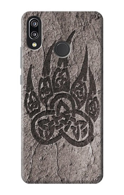 W3832 Viking Norse Bear Paw Berserkers Rock Hard Case and Leather Flip Case For Huawei P20 Lite